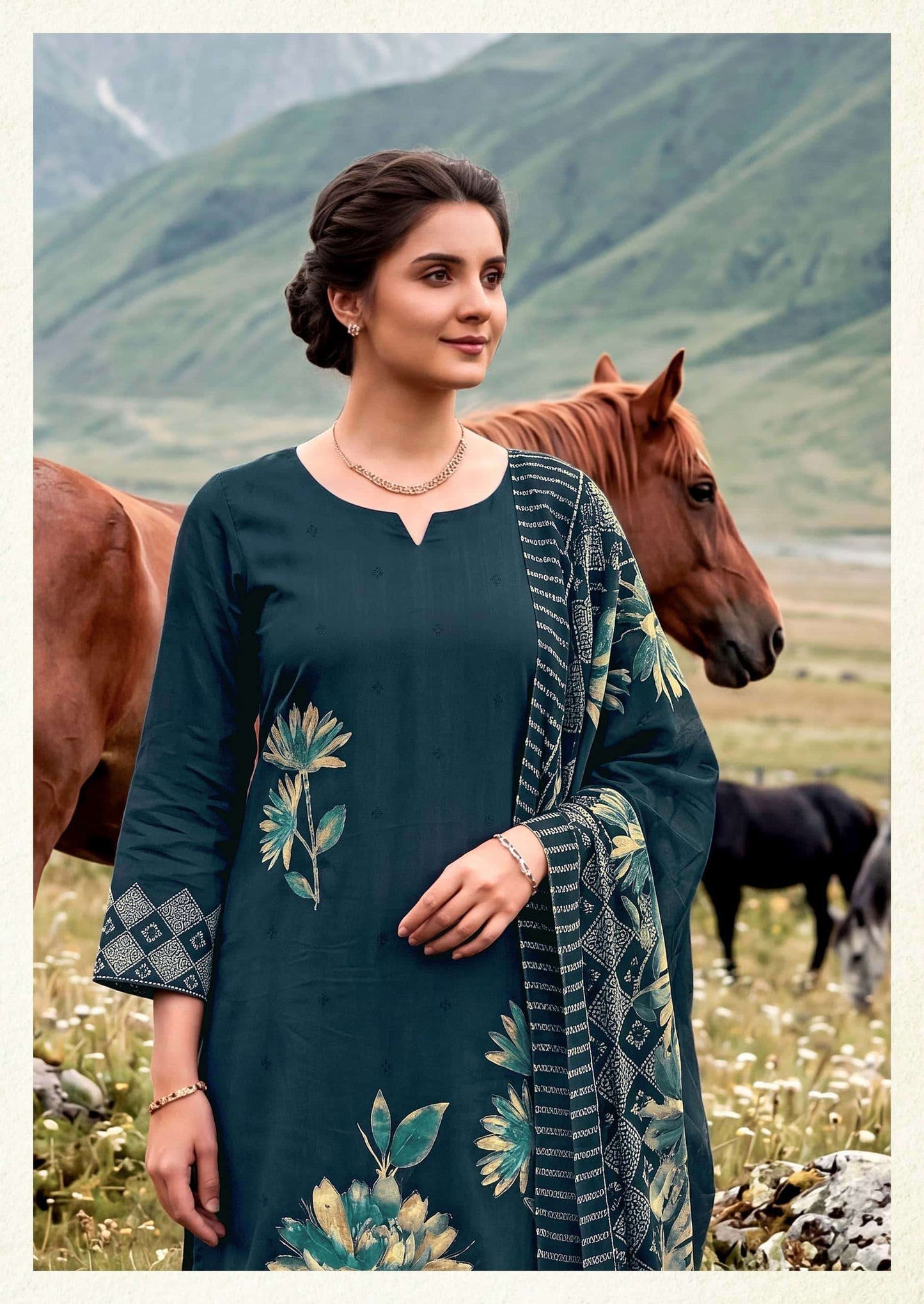 Harshit Fashion Hub Zarmina Pure Zam Designer Dress Material