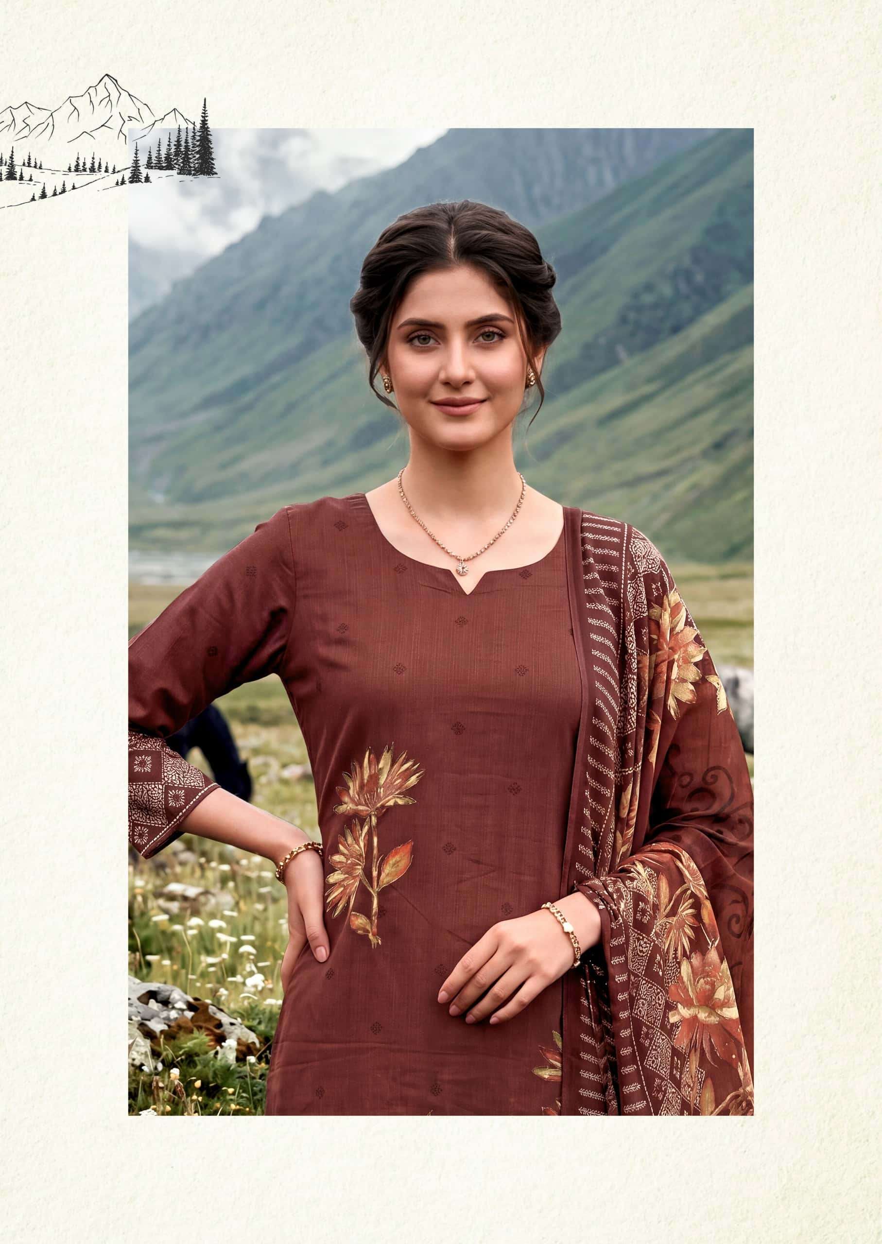 Harshit Fashion Hub Zarmina Pure Zam Designer Dress Material