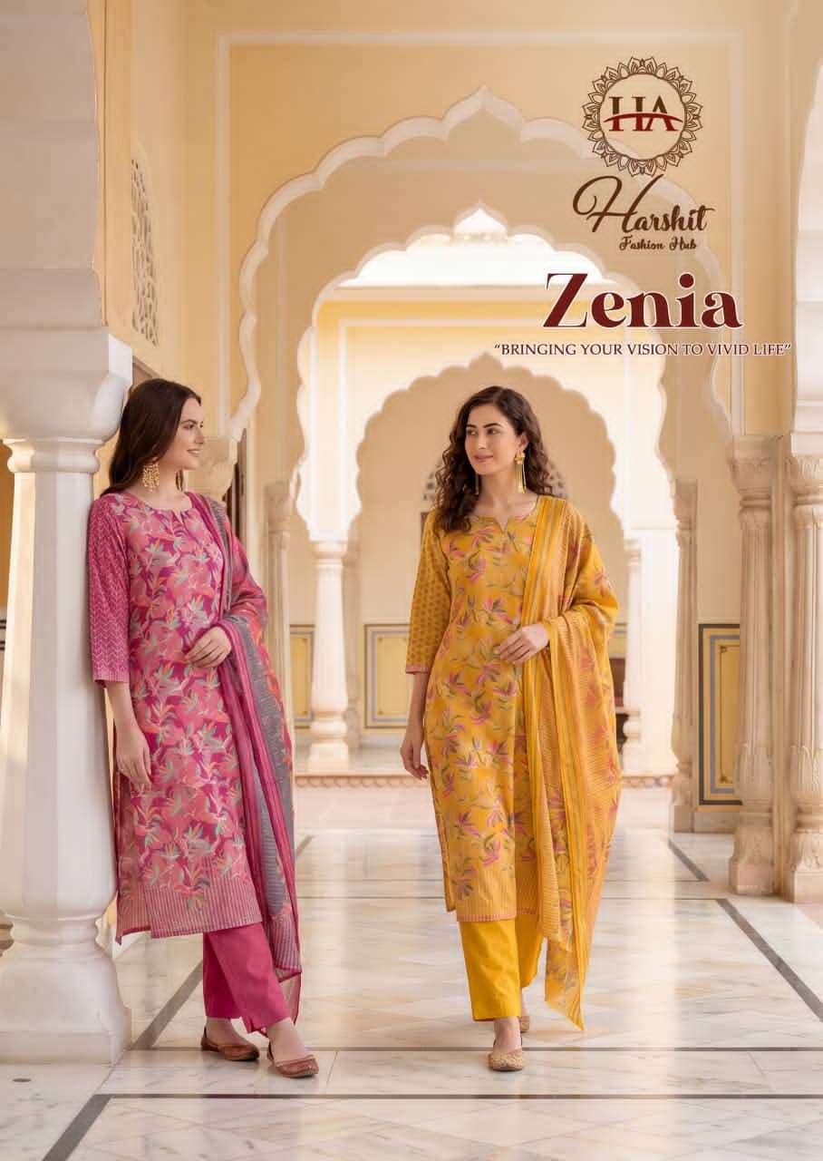 Harshit Fashion Hub Zenia Designer Printed Dress Material Wholesale Price