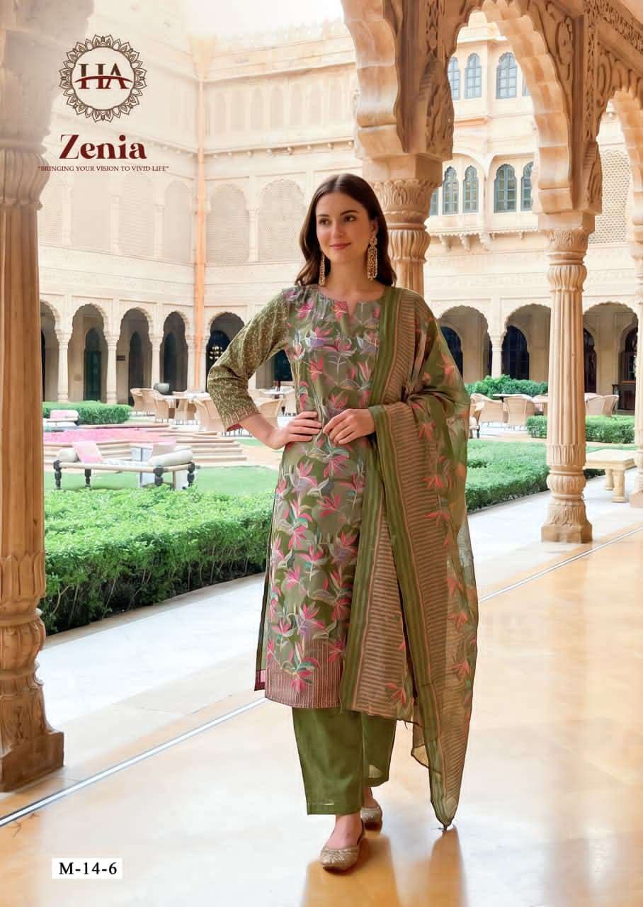 Harshit Fashion Hub Zenia Designer Printed Dress Material Wholesale Price
