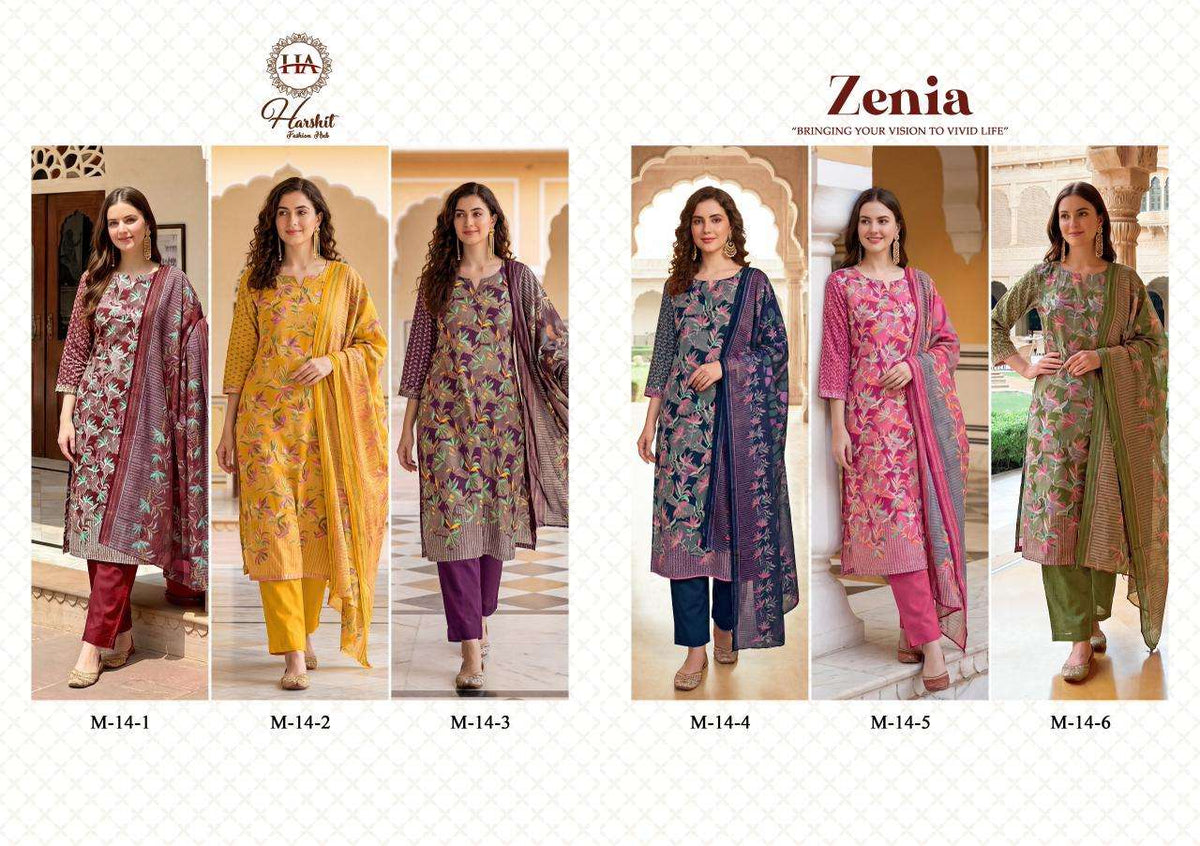 Harshit Fashion Hub Zenia Designer Printed Dress Material Wholesale Price