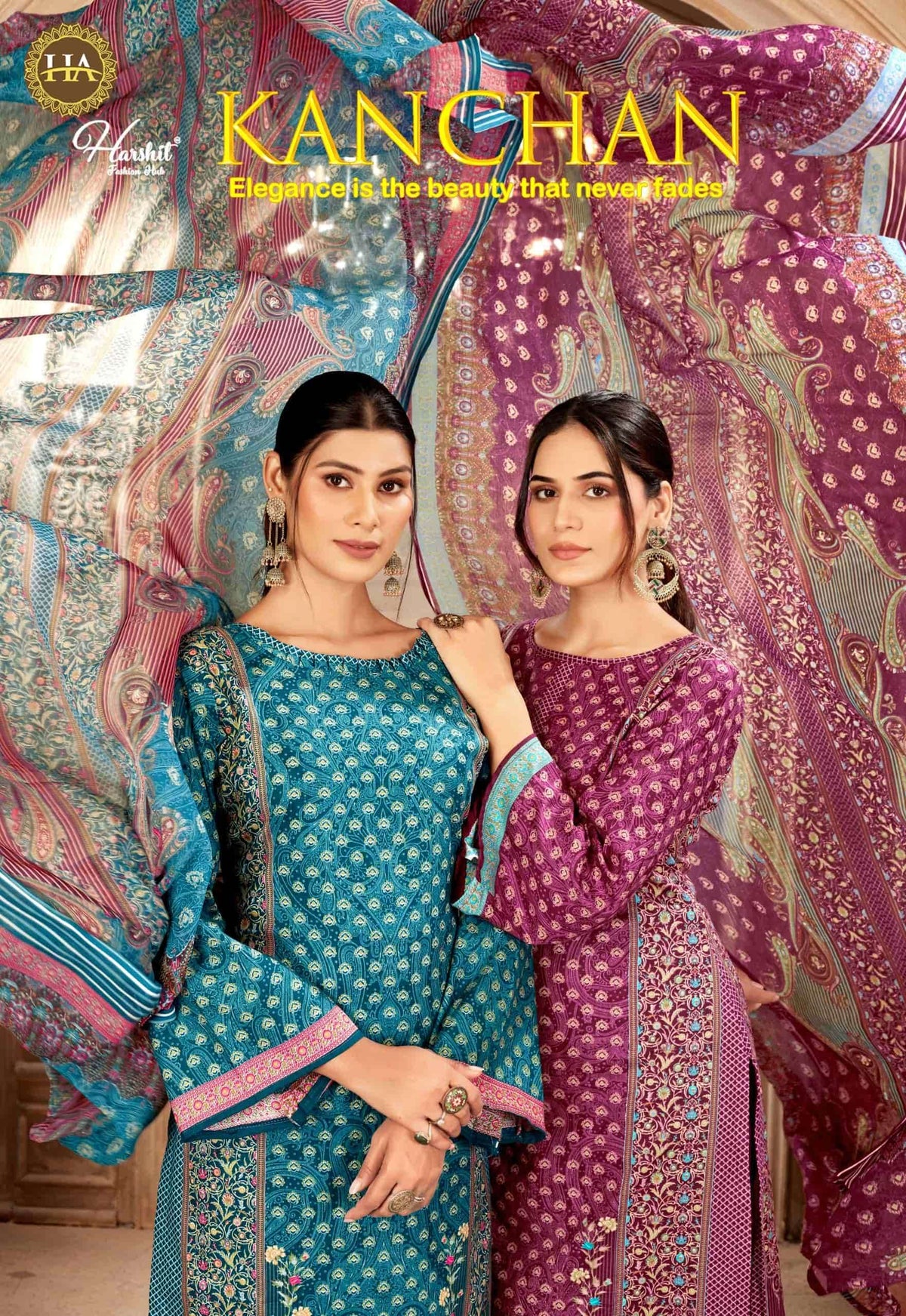 Harshit Fashion Hub Kanchan Cambric Printed Cotton Dress Material