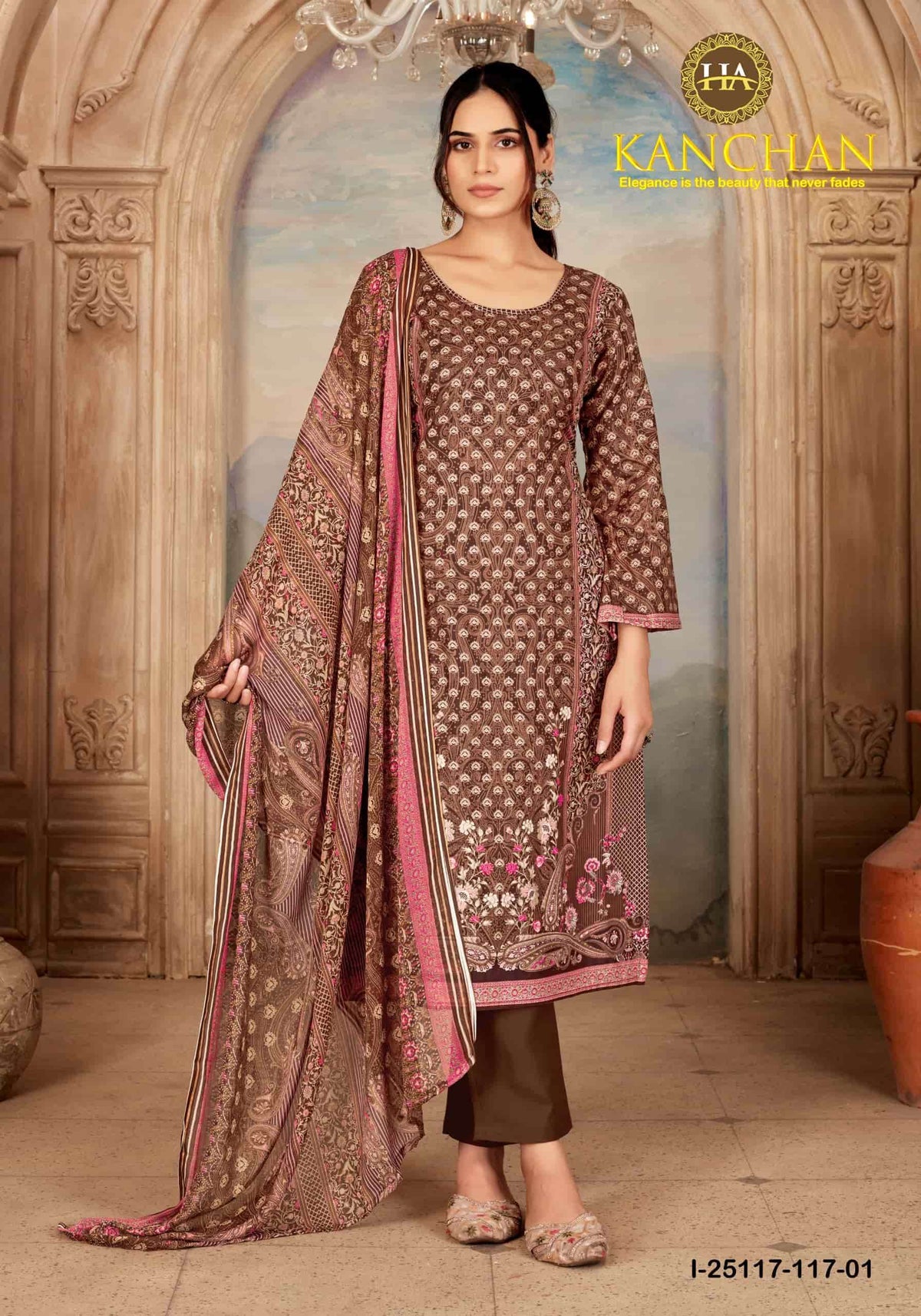 Harshit Fashion Hub Kanchan Cambric Printed Cotton Dress Material