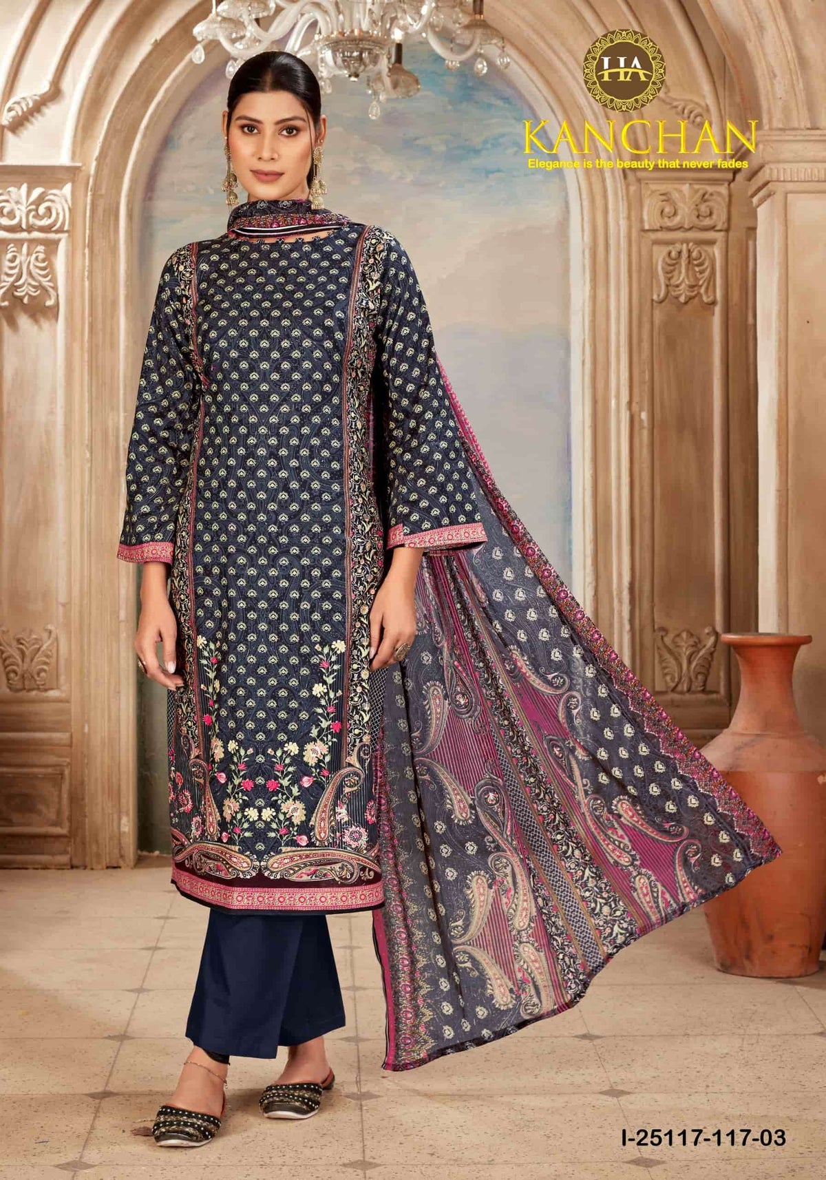 Harshit Fashion Hub Kanchan Cambric Printed Cotton Dress Material