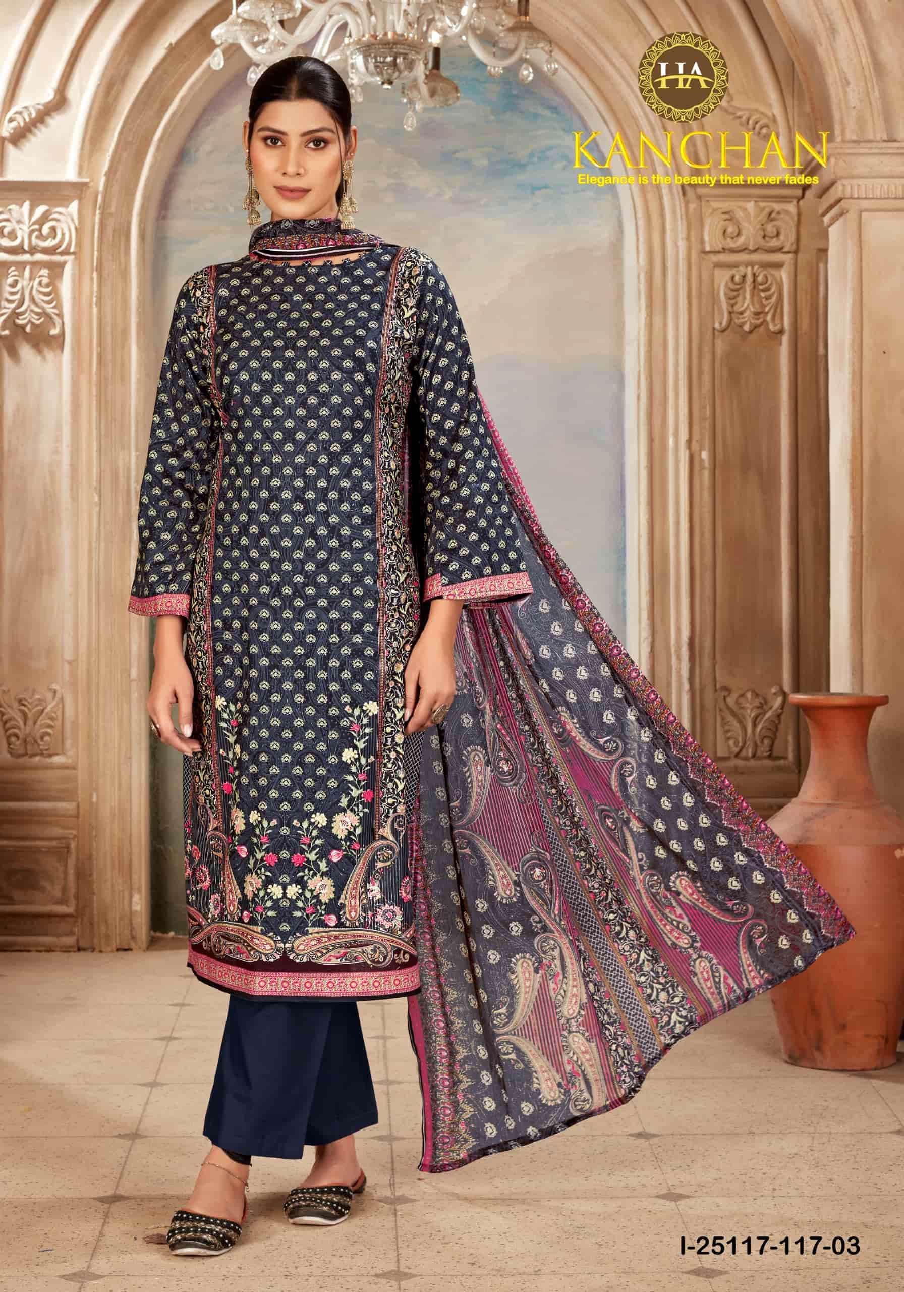 Harshit Fashion Hub Kanchan Cambric Printed Cotton Dress Material