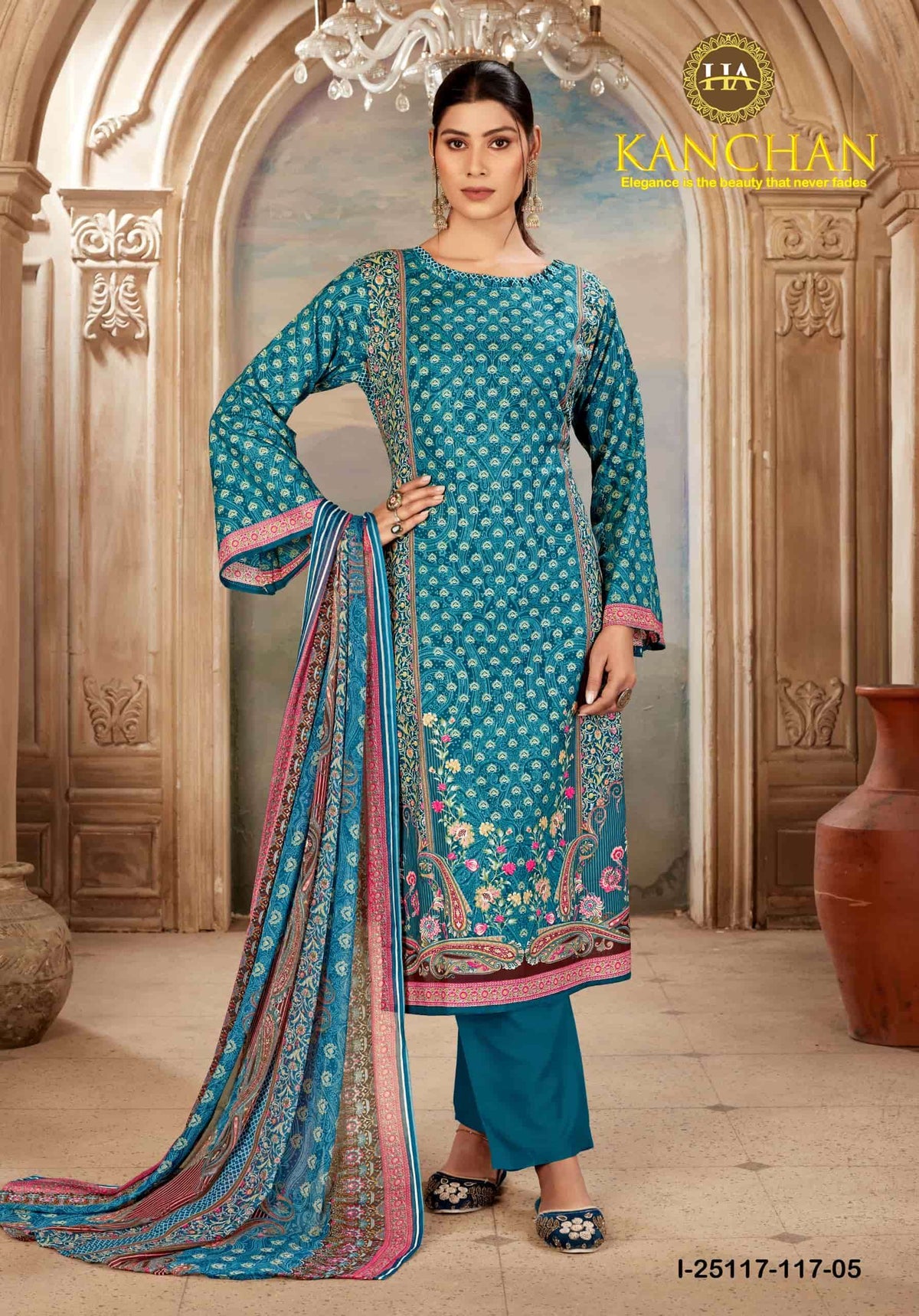 Harshit Fashion Hub Kanchan Cambric Printed Cotton Dress Material
