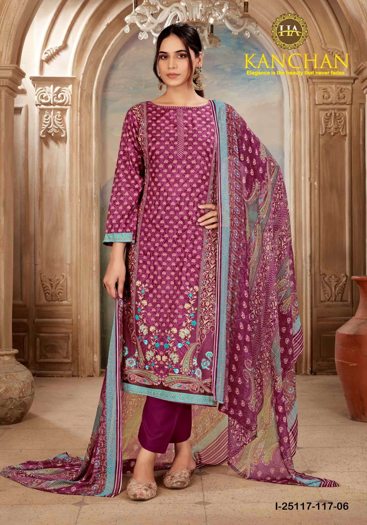 Harshit Fashion Hub Kanchan Cambric Printed Cotton Dress Material