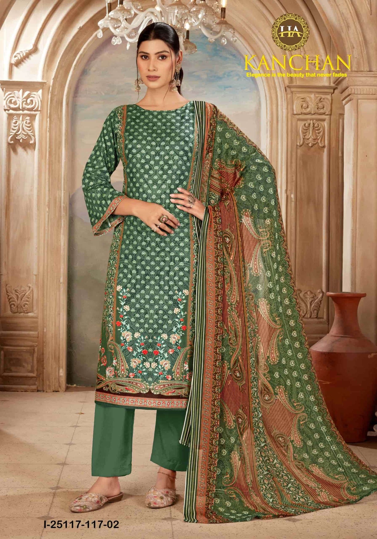 Harshit Fashion Hub Kanchan Cambric Printed Cotton Dress Material