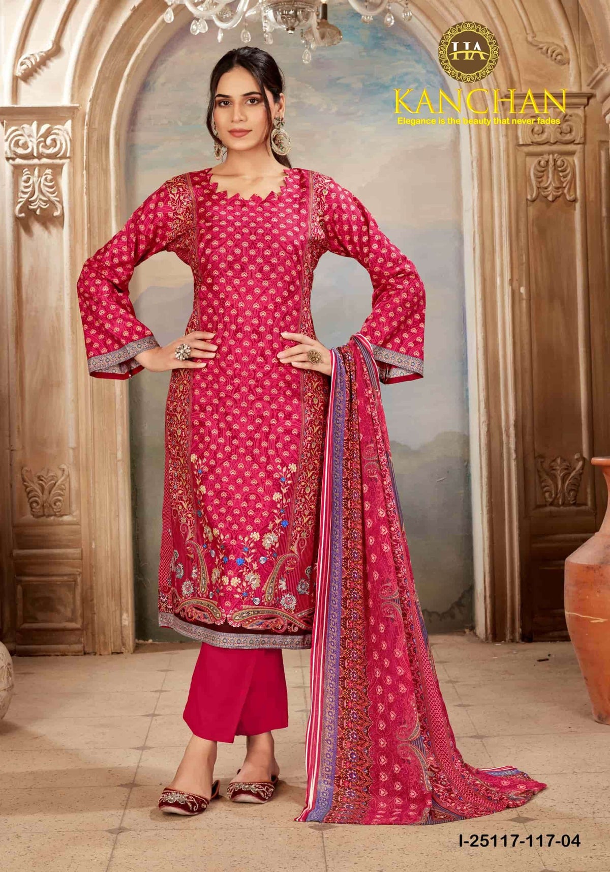Harshit Fashion Hub Kanchan Cambric Printed Cotton Dress Material