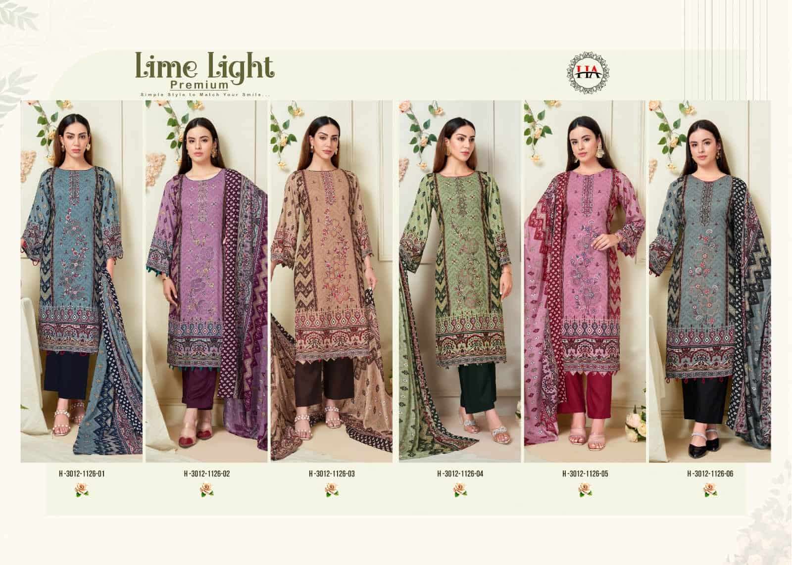Harshit Fashion Hub Lime Light Premium Rayon Dress Material