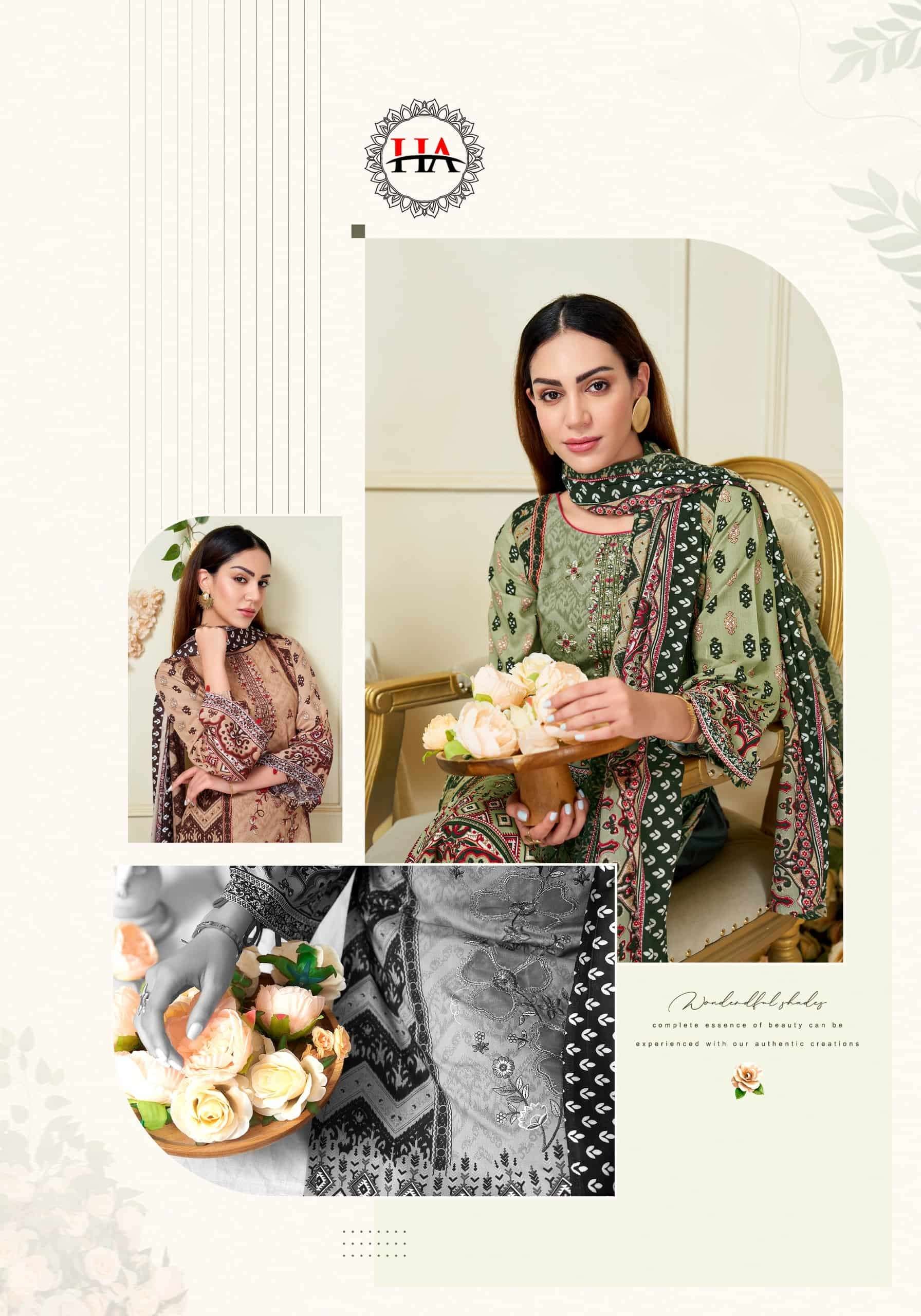 Harshit Fashion Hub Lime Light Premium Rayon Dress Material