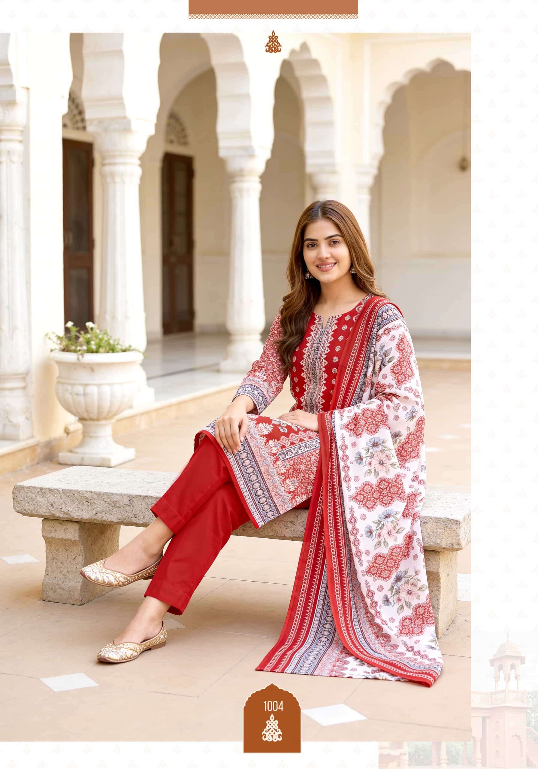 Harshit Fashion Hub Meheroon Edition 31 Designer Rayon Dress Material