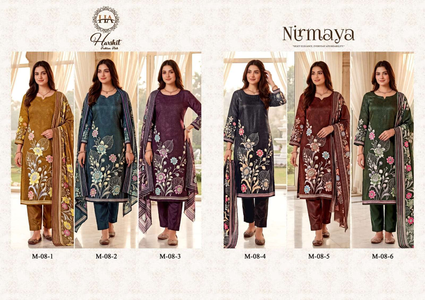 Harshit Fashion Hub Nirmaya Viscose Rayon Designer Dress Material