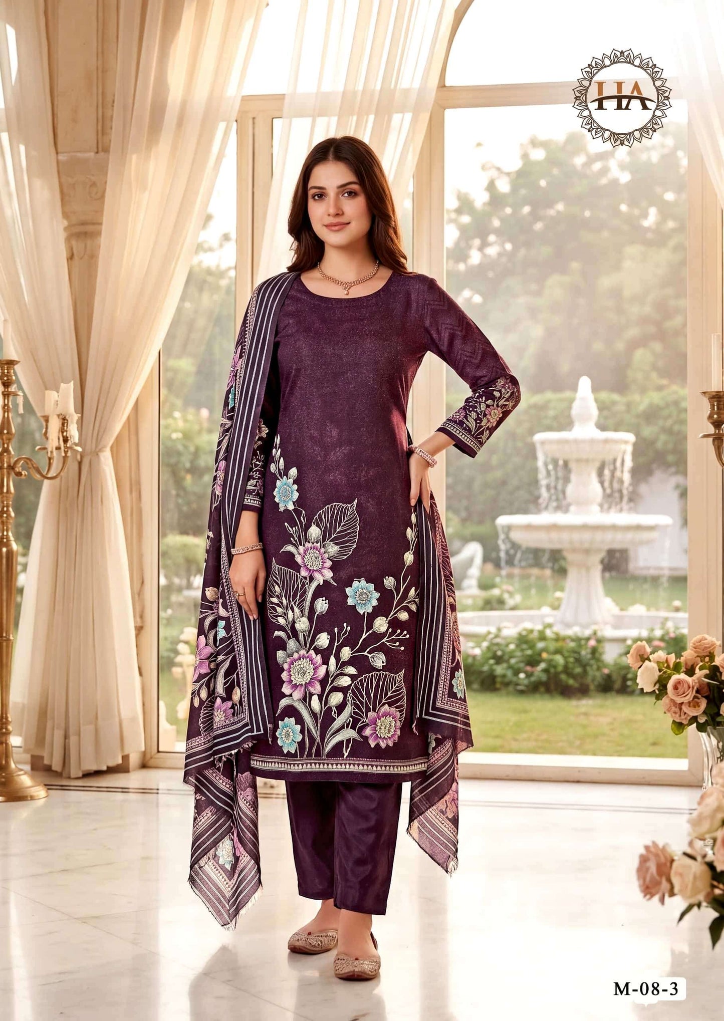 Harshit Fashion Hub Nirmaya Viscose Rayon Designer Dress Material