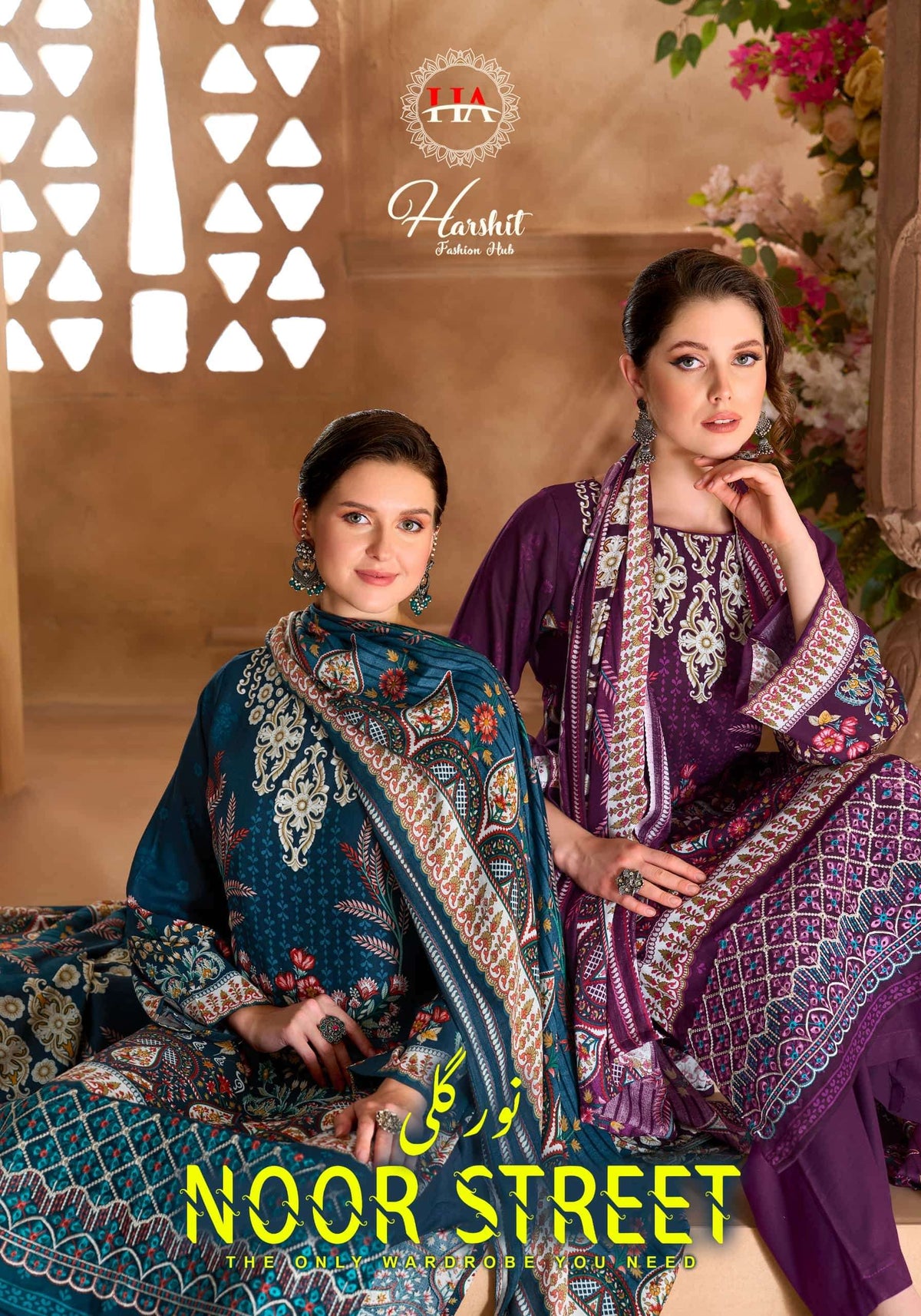 Harshit Fashion Hub Noor Street Rayon Dress Material