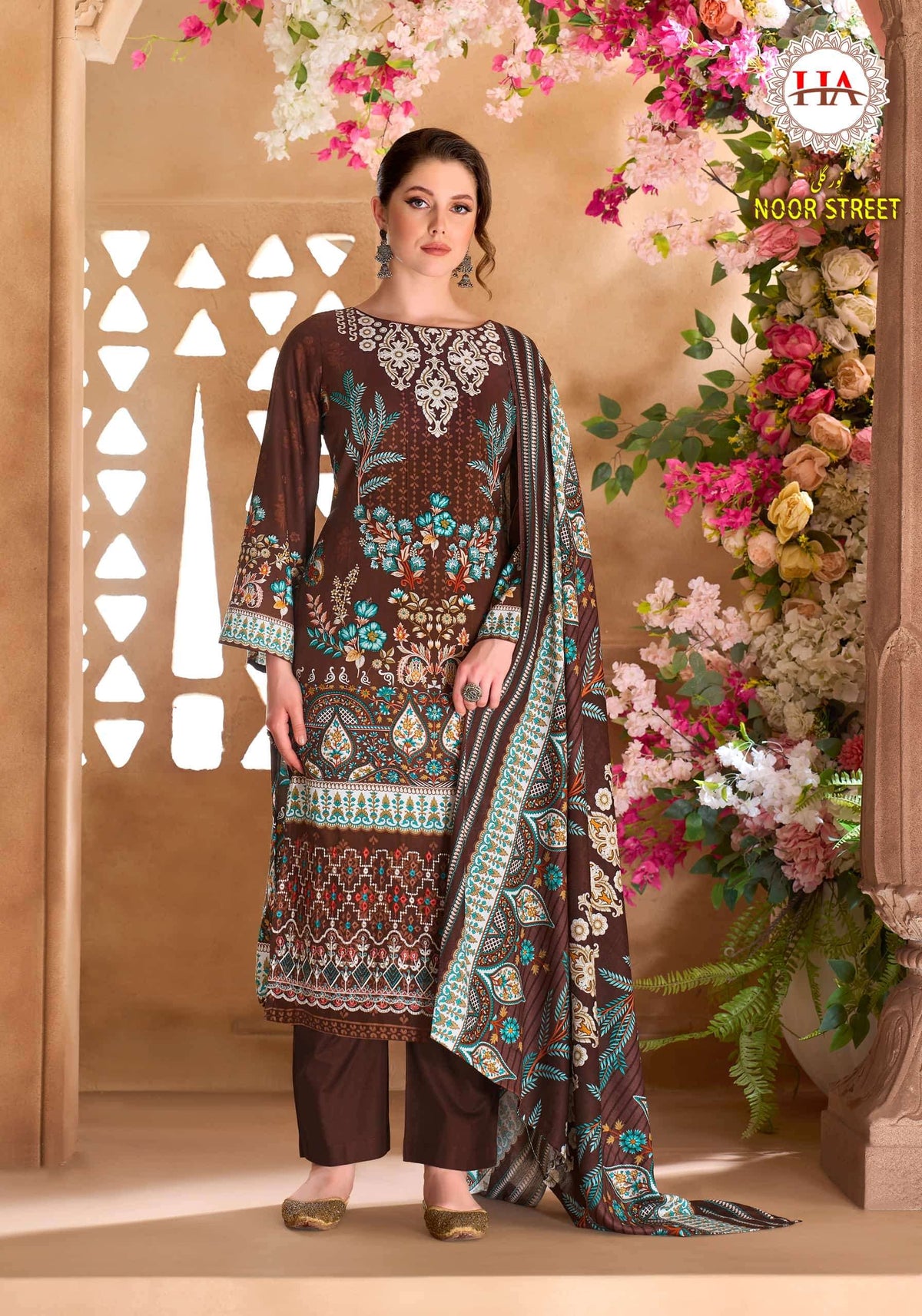 Harshit Fashion Hub Noor Street Rayon Dress Material