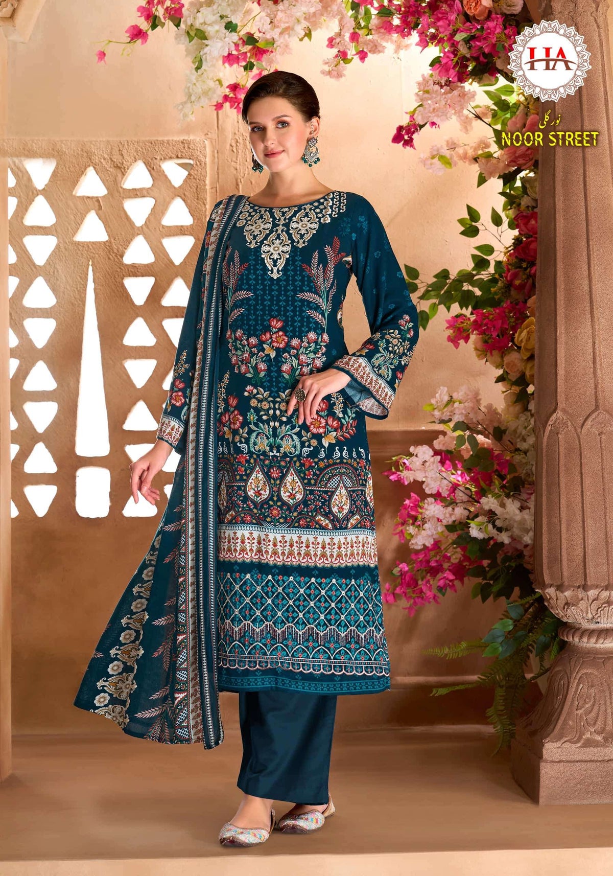 Harshit Fashion Hub Noor Street Rayon Dress Material