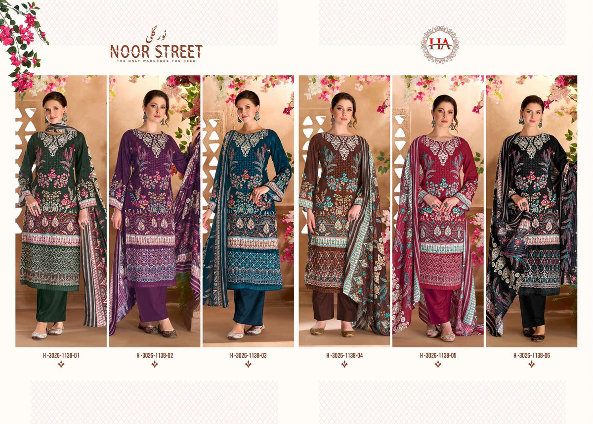 Harshit Fashion Hub Noor Street Rayon Dress Material
