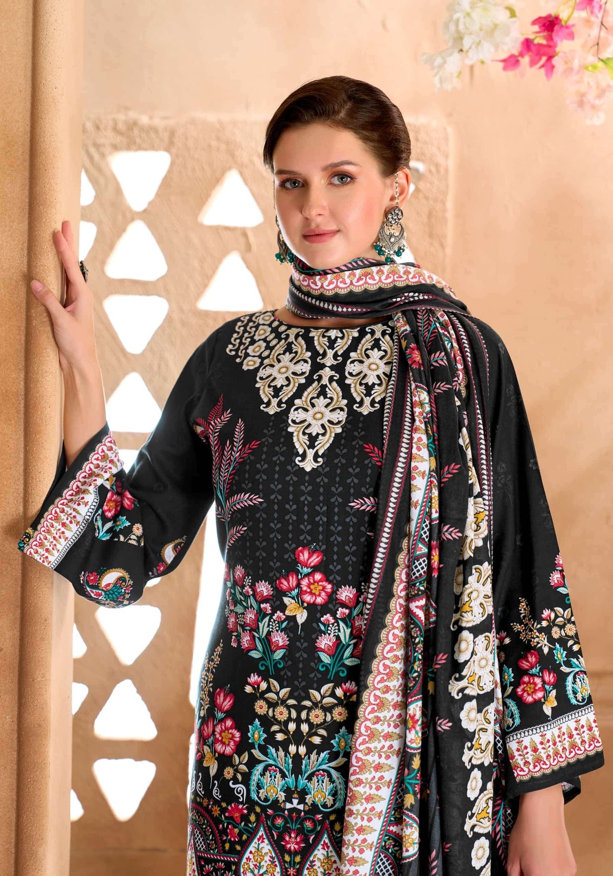 Harshit Fashion Hub Noor Street Rayon Dress Material