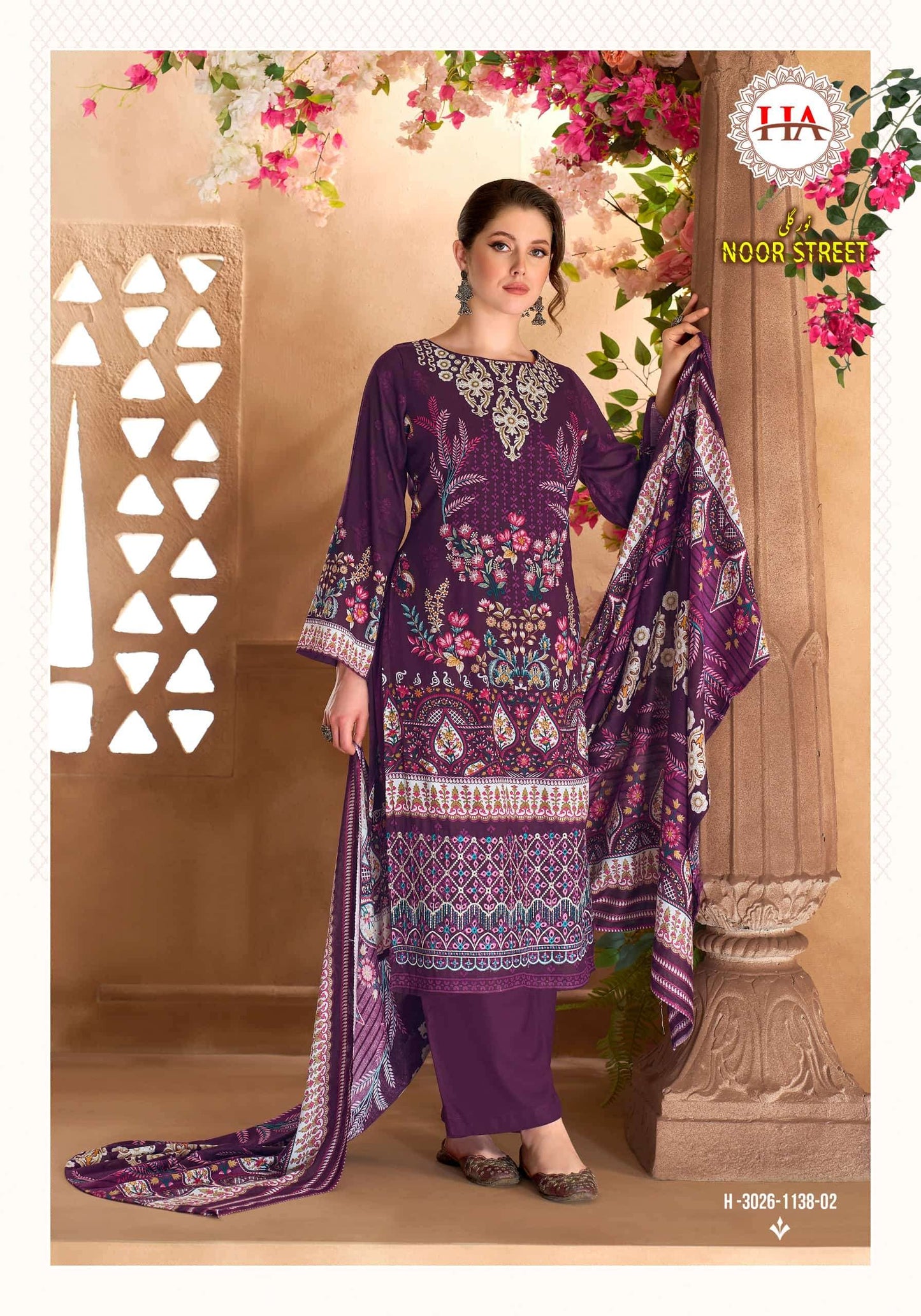 Harshit Fashion Hub Noor Street Rayon Dress Material