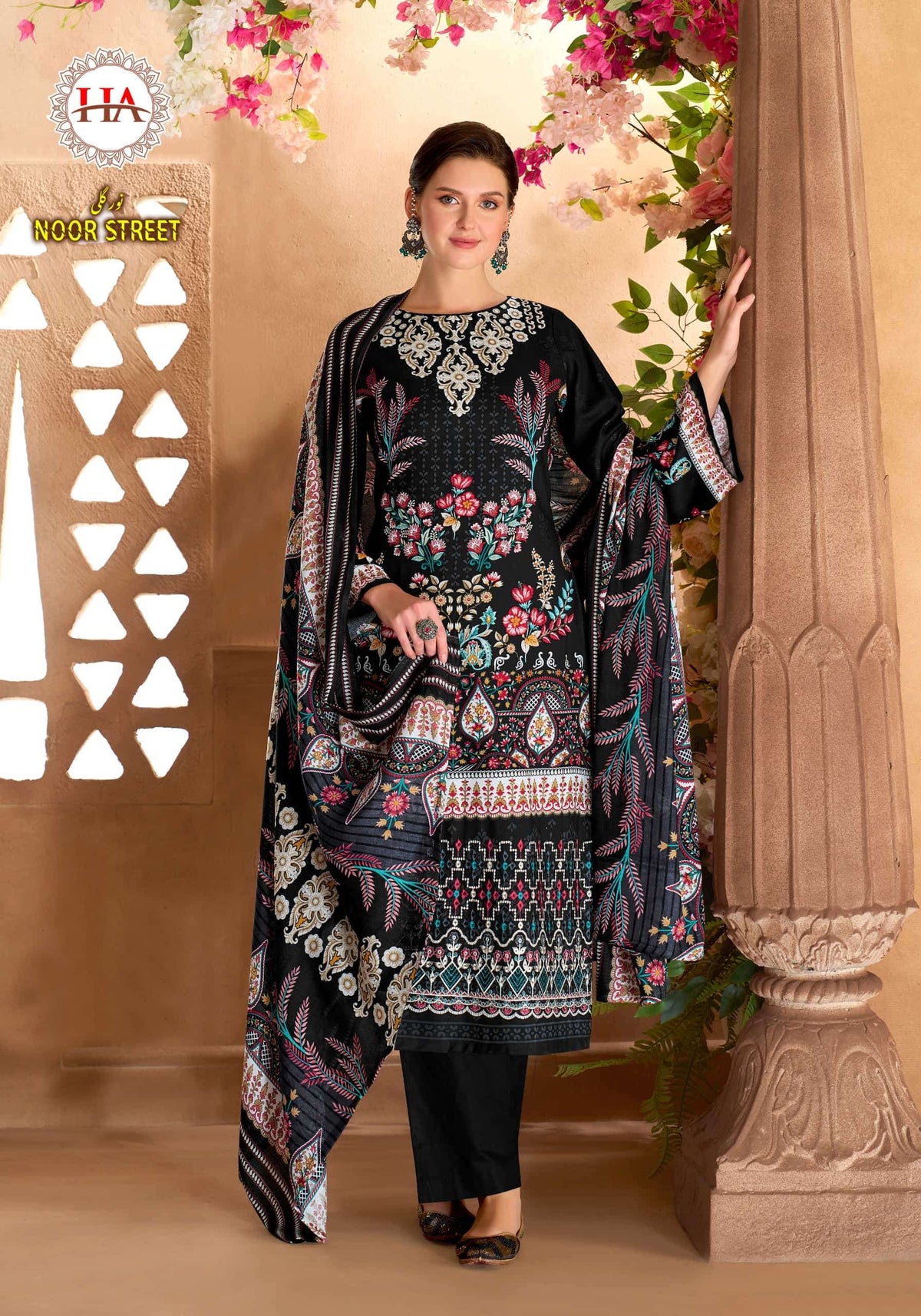 Harshit Fashion Hub Noor Street Rayon Dress Material