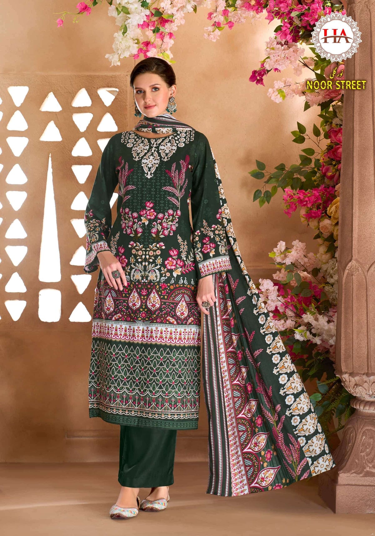 Harshit Fashion Hub Noor Street Rayon Dress Material