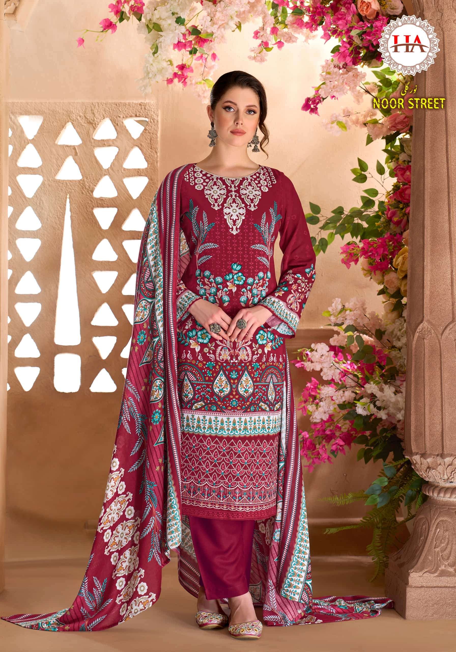 Harshit Fashion Hub Noor Street Rayon Dress Material