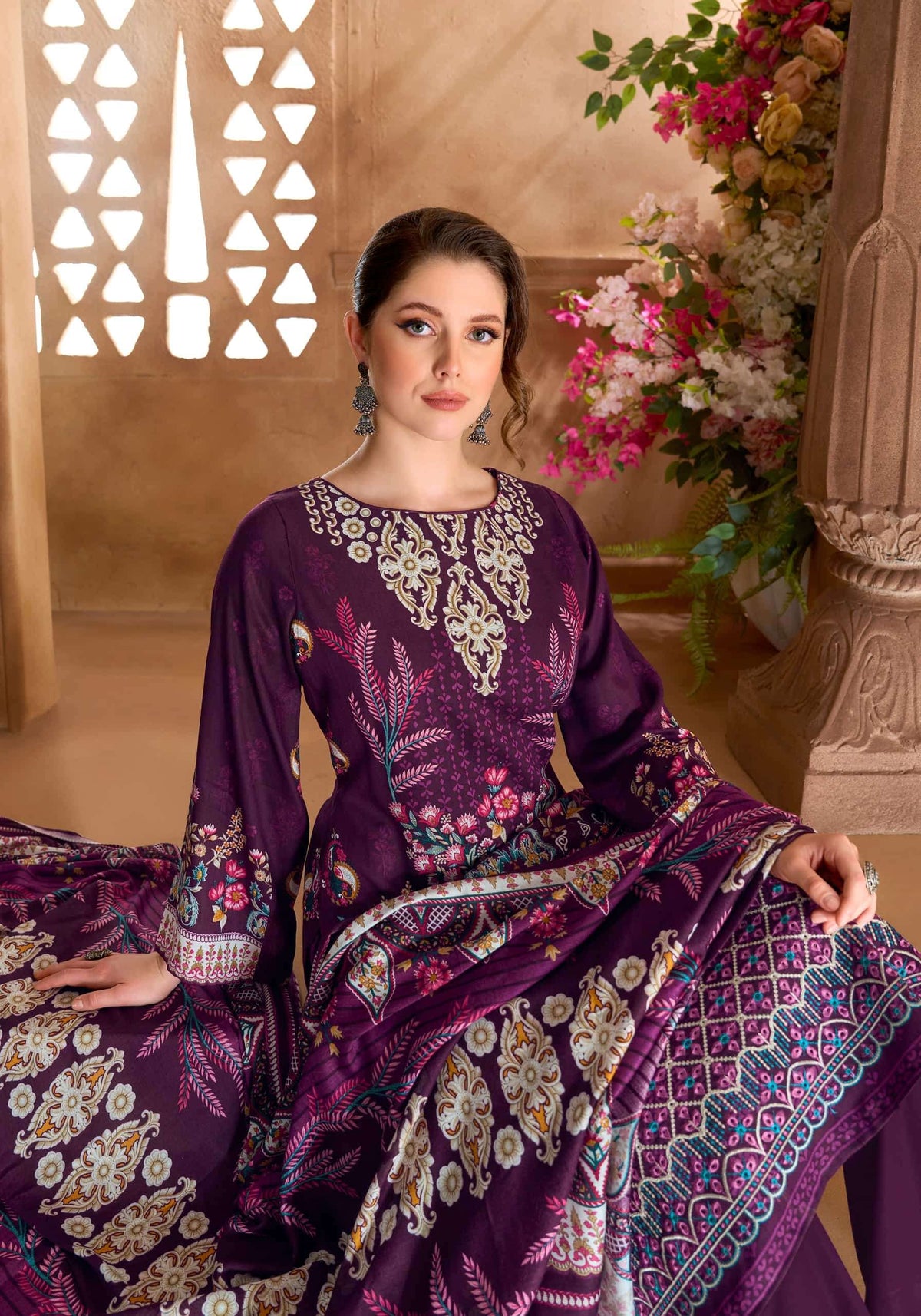 Harshit Fashion Hub Noor Street Rayon Dress Material
