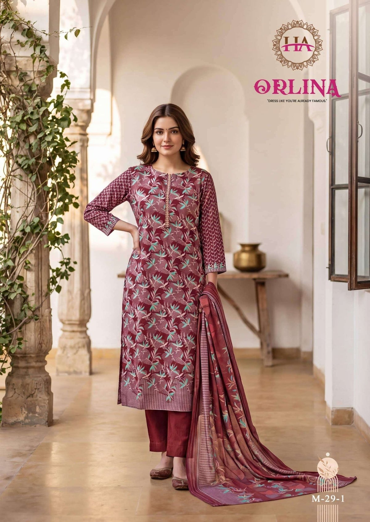 Harshit Orlina Zam Discharge Designer Print Dress Material - Amrah Wholesale