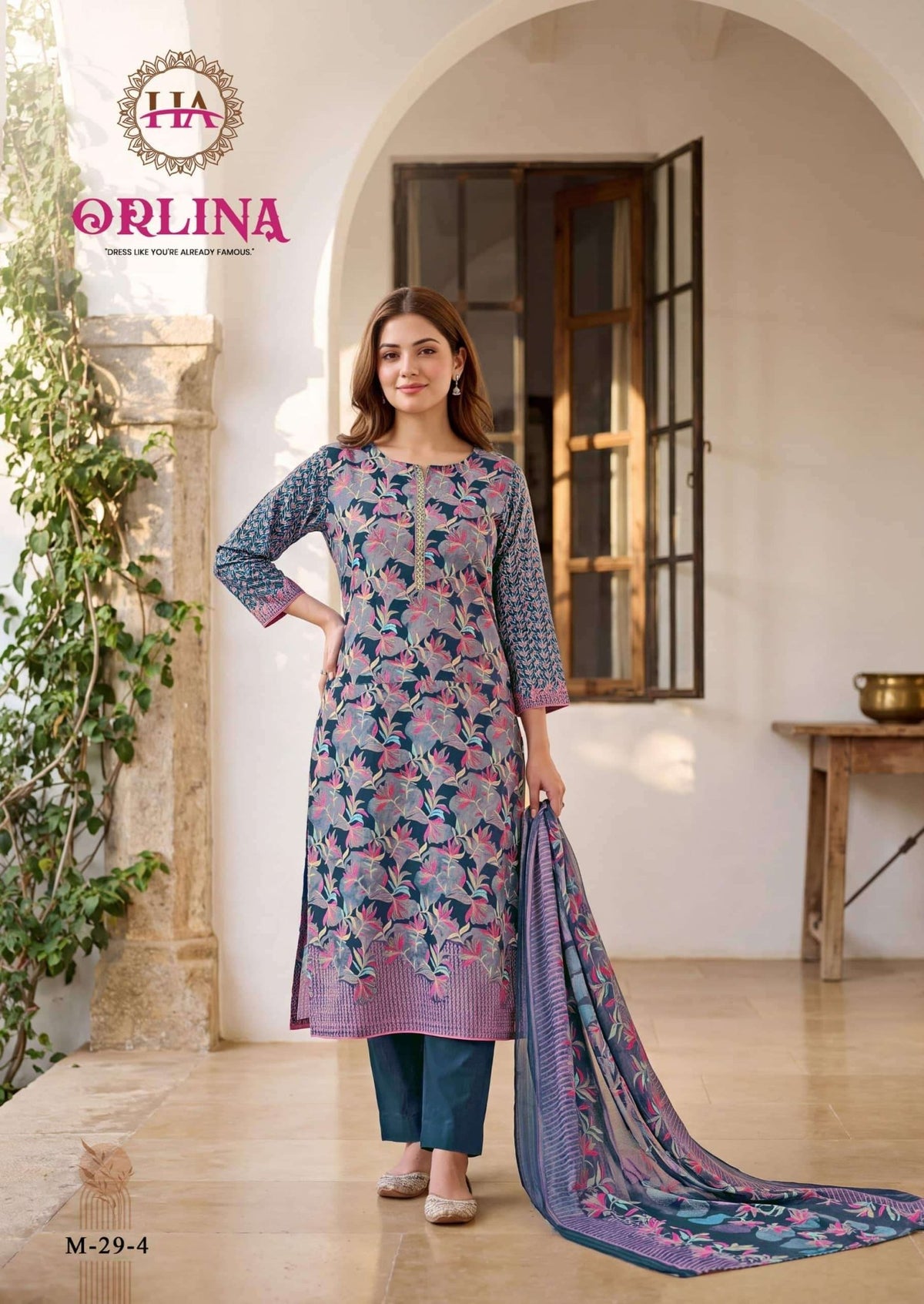 Harshit Orlina Zam Discharge Designer Print Dress Material - Amrah Wholesale