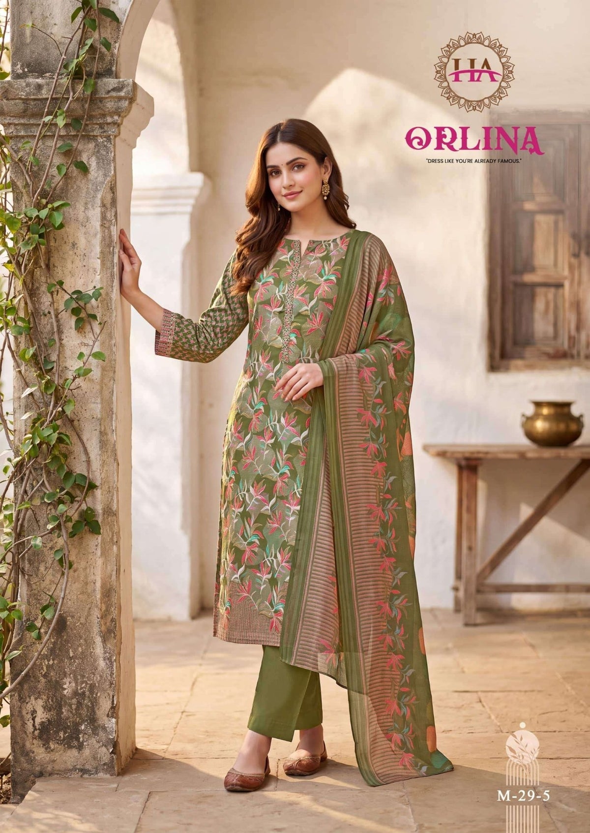 Harshit Orlina Zam Discharge Designer Print Dress Material - Amrah Wholesale