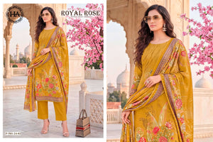 Harshit Royal Rose Pure Jam Designer Printed Dress Material