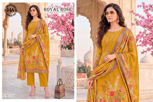 Harshit Royal Rose Pure Jam Designer Printed Dress Material - Amrah Wholesale