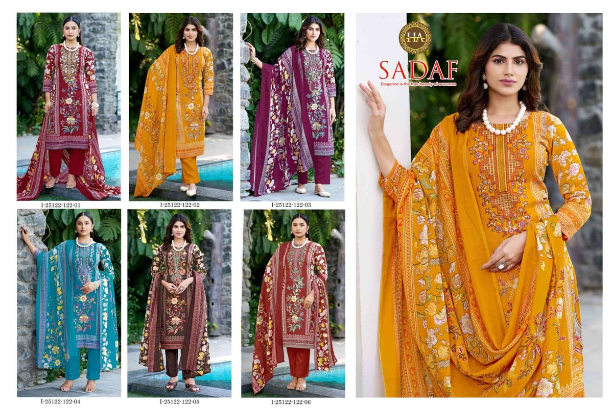 Harshit Sadaf Pure Soft Cotton Dress Material - Amrah Wholesale