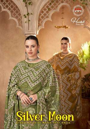 Harshit Fashion Hub Silver Moon Viscose Rayon Dress Material