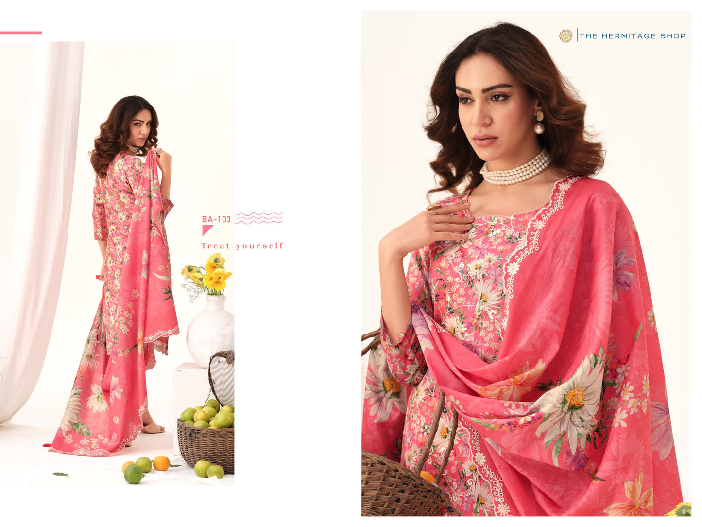 Hermitage Bareeze Lawn Cotton Dress Material