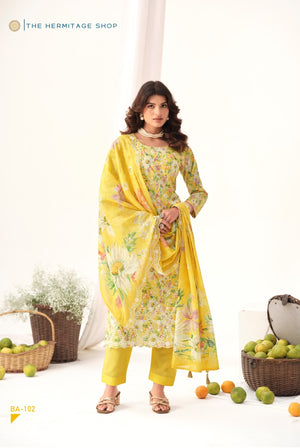 Hermitage Bareeze Lawn Cotton Dress Material