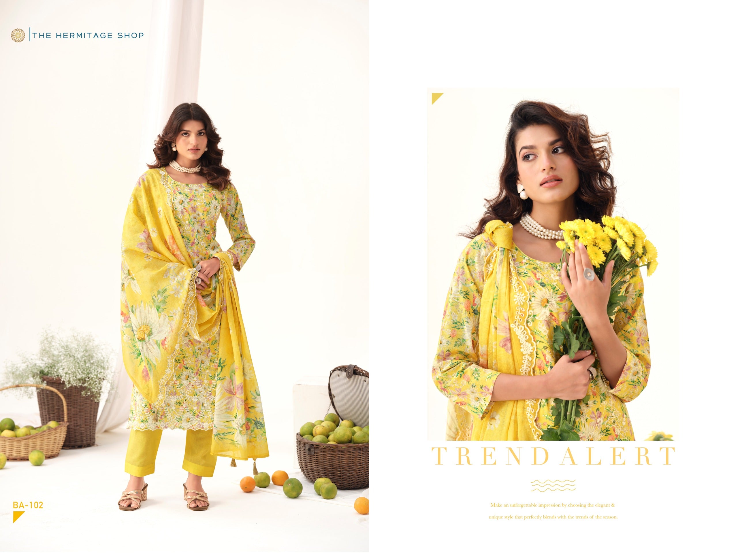 Hermitage Bareeze Lawn Cotton Dress Material
