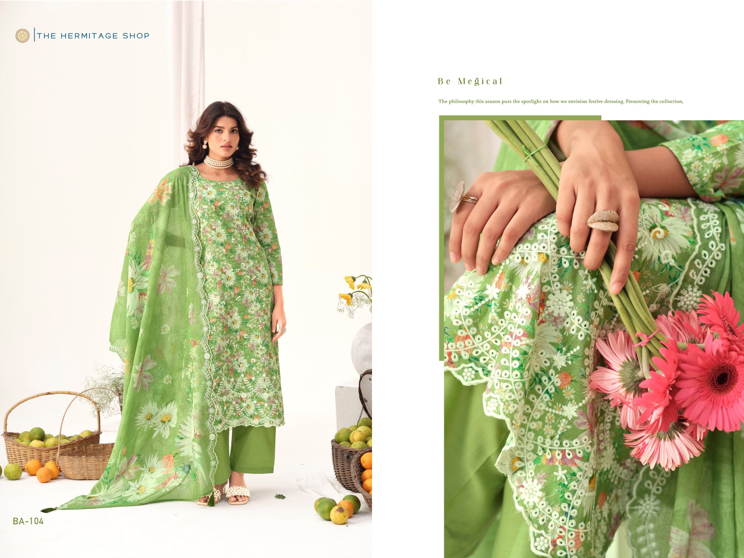 Hermitage Bareeze Lawn Cotton Dress Material