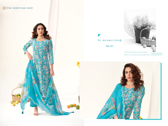 Hermitage Bareeze Lawn Cotton Dress Material