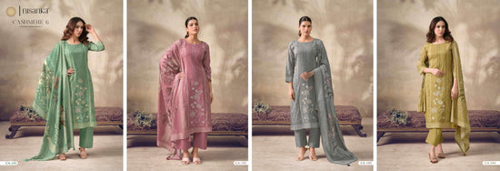 Hermitage Cashmere Vol 6 Pure Viscose Lawn Dress Material
