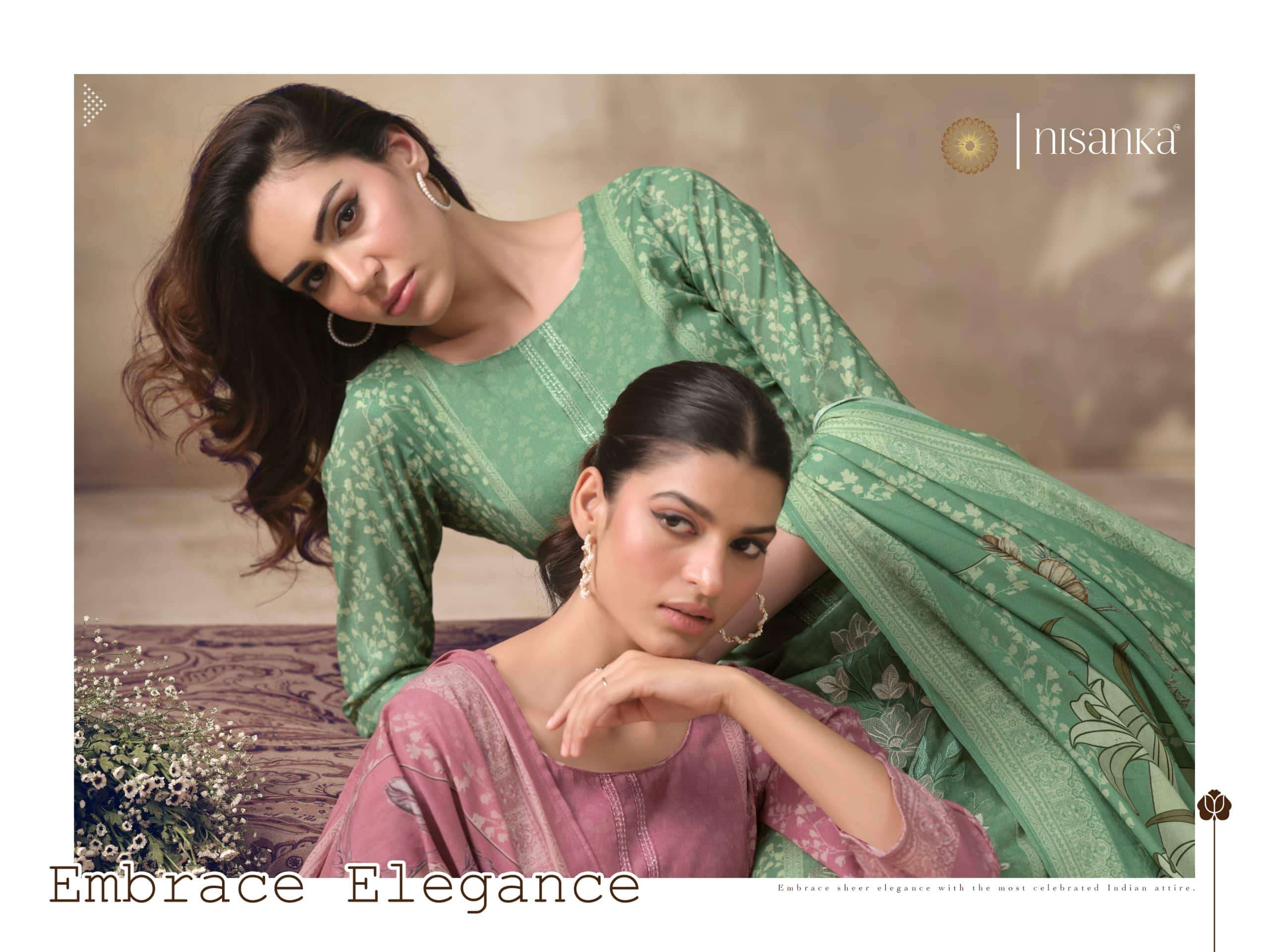 Hermitage Cashmere Vol 6 Pure Viscose Lawn Dress Material