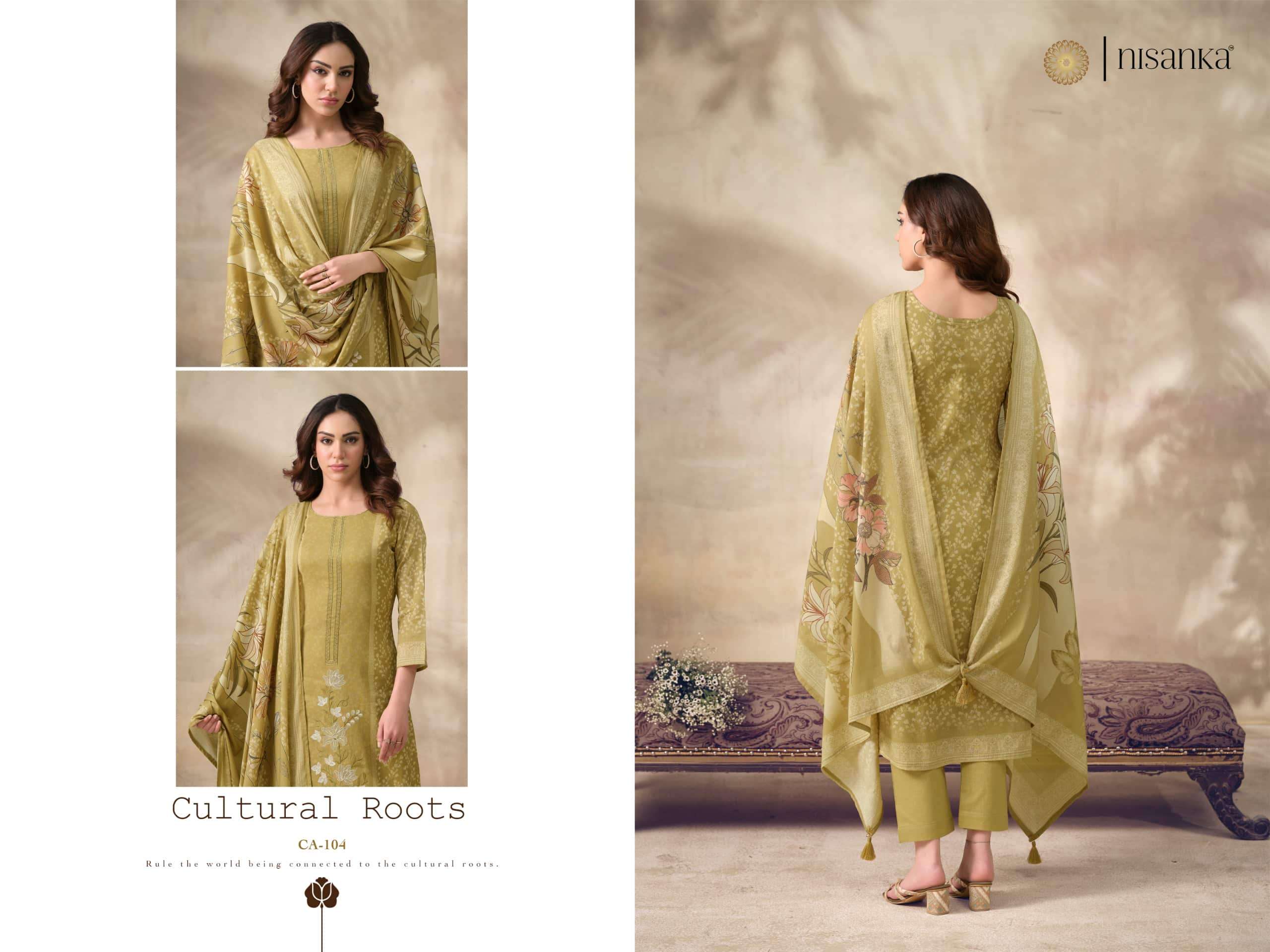 Hermitage Cashmere Vol 6 Pure Viscose Lawn Dress Material