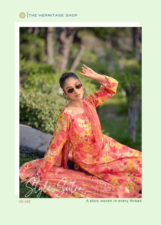 Hermitage Iznik Vol 2 Chikankari Cotton Lawn Dress Material Collection