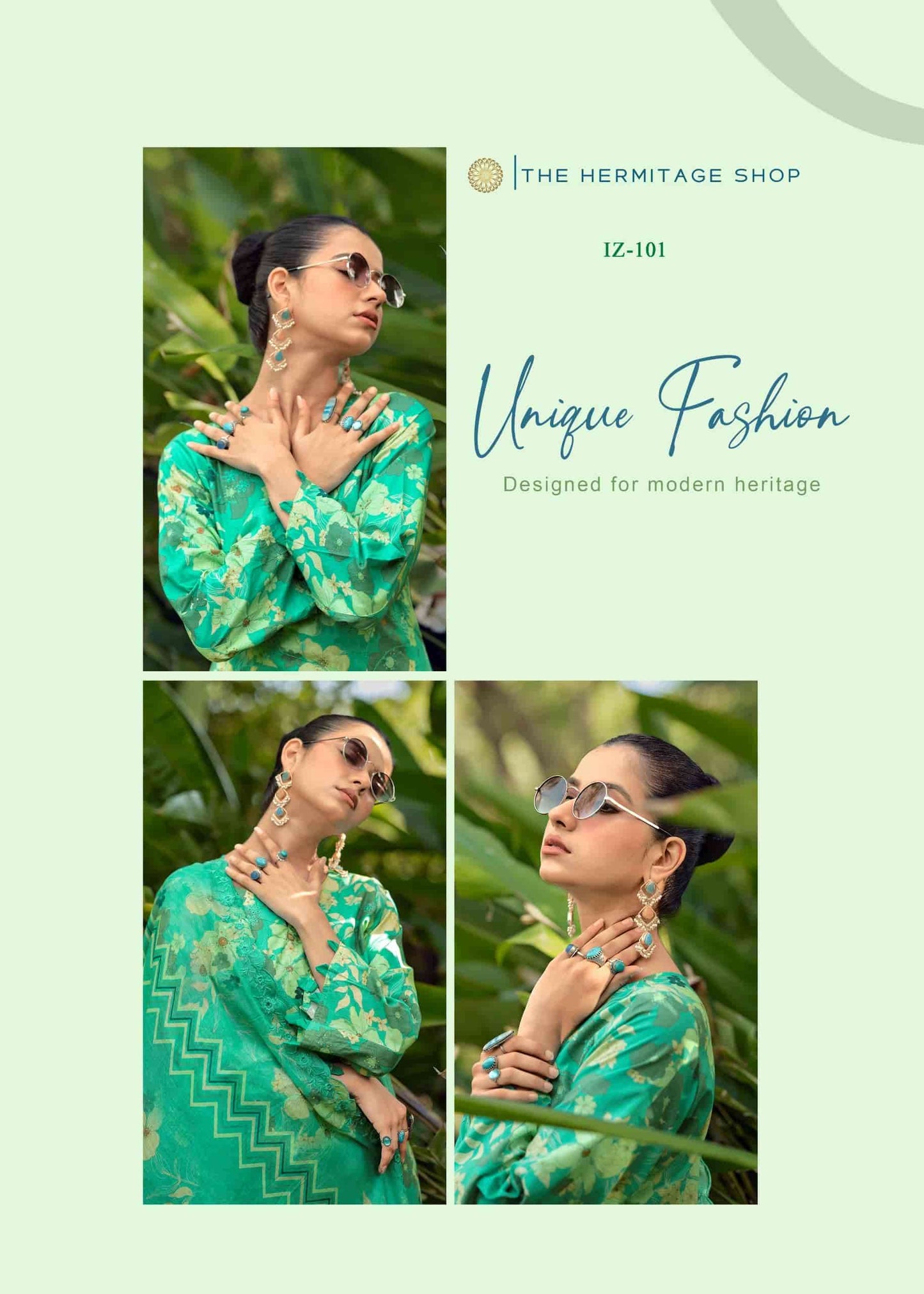 Hermitage Iznik Vol 2 Chikankari Cotton Lawn Dress Material Collection