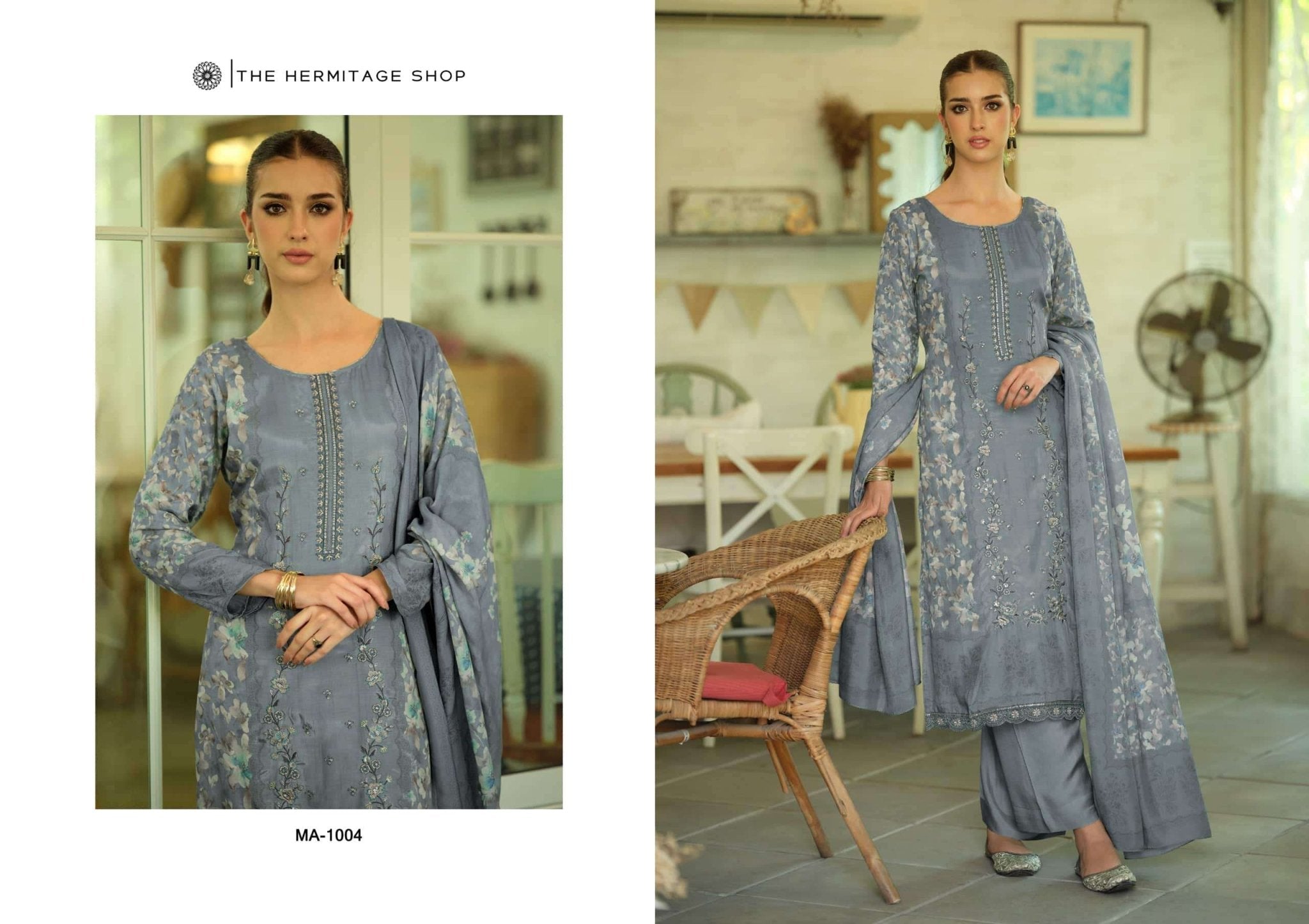 Hermitage Mazdaar Giza PK Lawn Embroidered Pakistani Suit - Amrah Wholesale