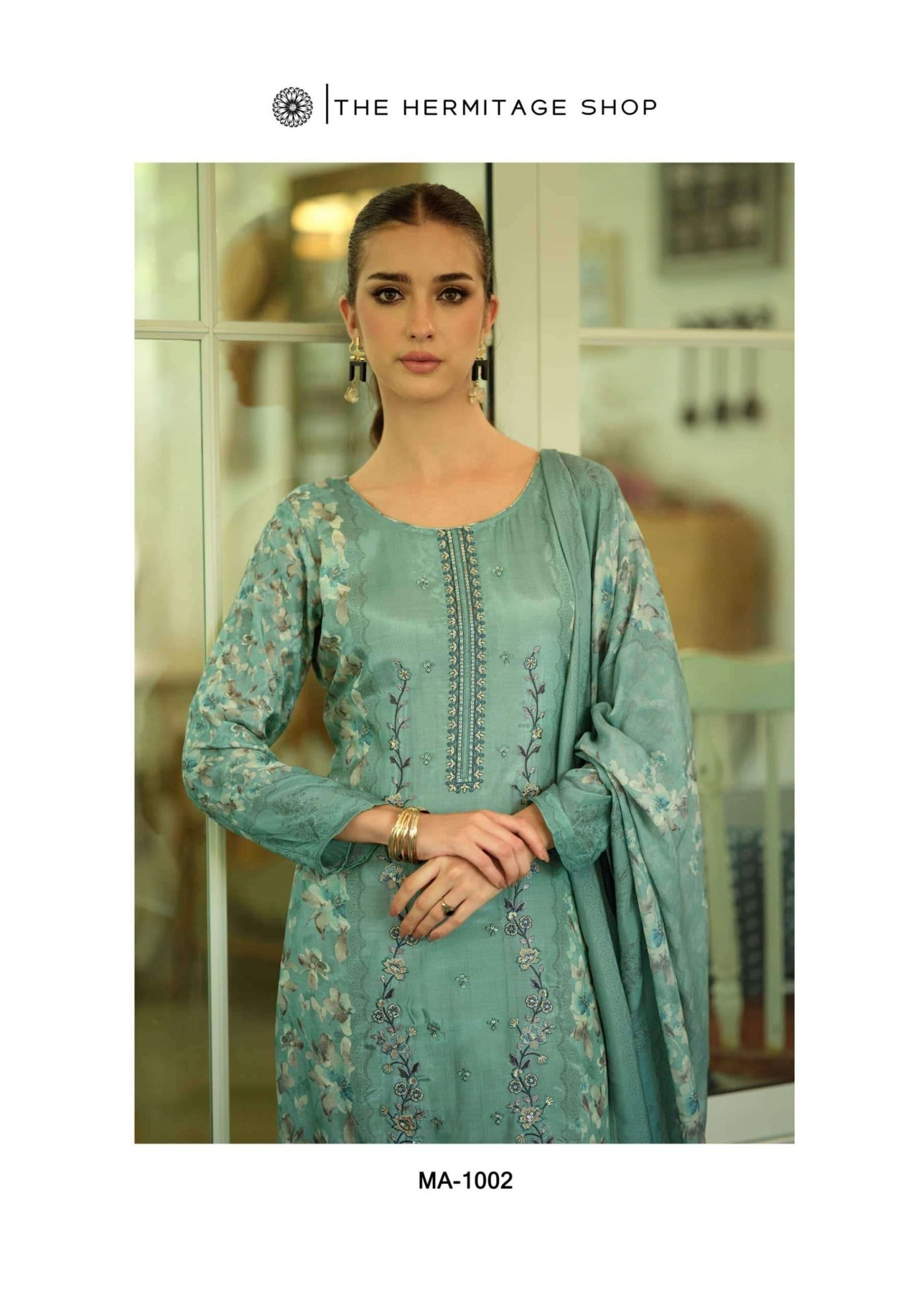 Hermitage Mazdaar Giza PK Lawn Embroidered Pakistani Suit - Amrah Wholesale