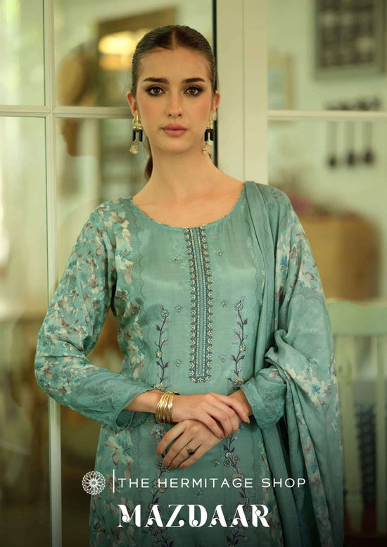 Hermitage Mazdaar Giza PK Lawn Embroidered Pakistani Suit - Amrah Wholesale