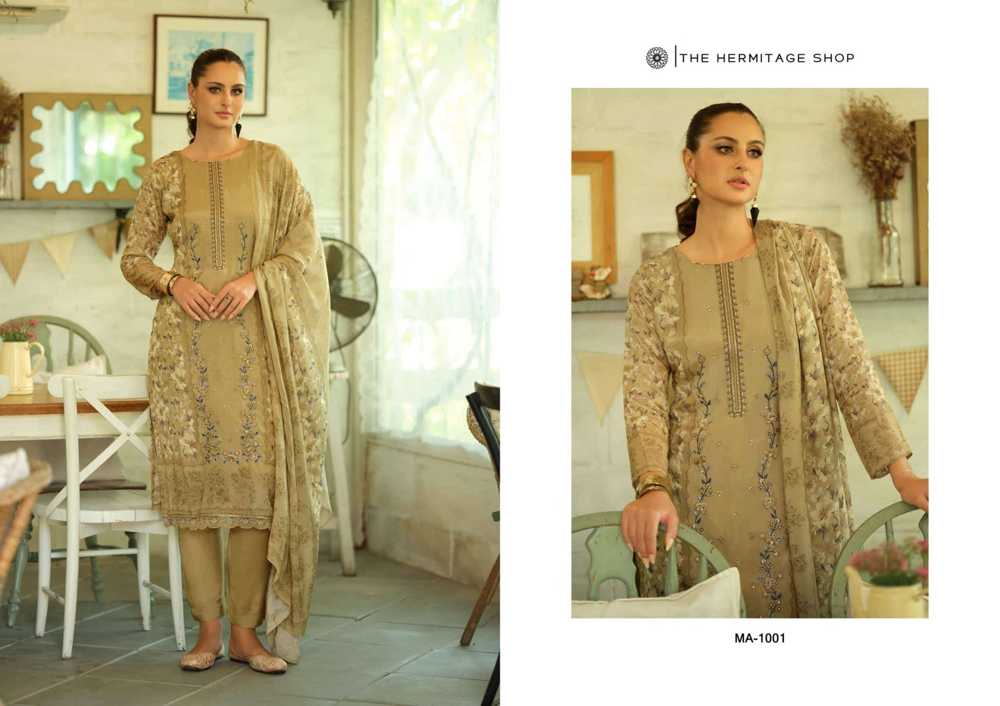 Hermitage Mazdaar Giza PK Lawn Embroidered Pakistani Suit - Amrah Wholesale
