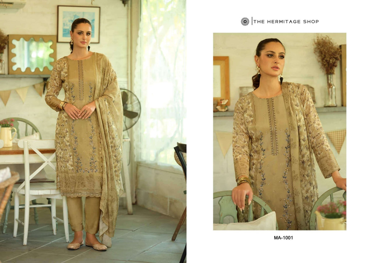Hermitage Mazdaar Giza PK Lawn Embroidered Pakistani Suit - Amrah Wholesale